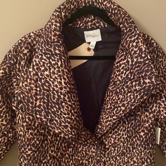 Daily Ritual Womens Diamond Quilted Long Coat. XS NWT - Picture 2 of 9